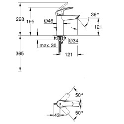 GROHE Eurosmart смесител за умивалник, черен мат