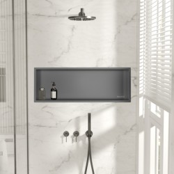 Вграден рафт Wall Box One Gun Metal 90x30