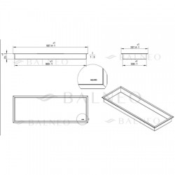 Вграден рафт Wall Box One Gun Metal 90x30
