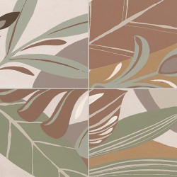 Гранитогрес Habana Natural - флорален дизайн 33,15х33,15 см