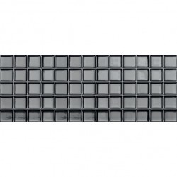 Стенни плочки за баня сребрист декоративен модул – Montblanc Silver Square  