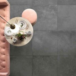 Грациозен гранитогрес за баня в цвят сянка с ефект кожа WORN SHADOW от Ariana Ceramica (Италия)