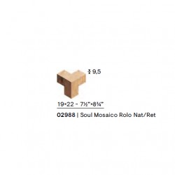 Мозаечни малки плочки гранитогрес Soul Mosaico Rolo Nat/Ret 
