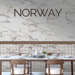 Полирани гранитогресни плочки NORWAY бели 60х120 от EGE SERAMIK (Турция)