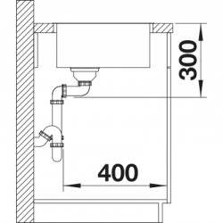 Стоманена мивка за кухненски плот BLANCO C-STYLE 400-IF