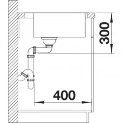 Стоманена мивка за кухненски плот BLANCO C-STYLE 400-IF/A