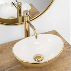 REA SOFIA MINI GOLD / WHITE SHINY  мивка за плот 