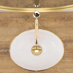 REA SOFIA MINI GOLD / WHITE SHINY  мивка за плот 
