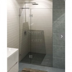 Двукрилен стъклен параван за баня MODERN