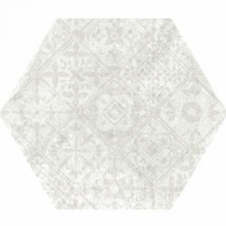 Бели плочки хексагон с орнаментика – Pompeia Decor Blanco 