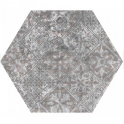 Сиви плочки хексагон с орнаментика – Pompeia Decor Gris  