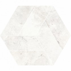 Бял шестоъгълен гранитогрес Basalt White 