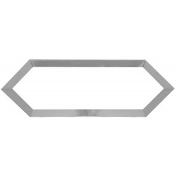 Декорни плочки за баня  Decor Eclipse White Silver Bisel 
