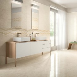 Луксозна колекция италиански плочки за баня CRYSTAL CREMA MARFIL 
