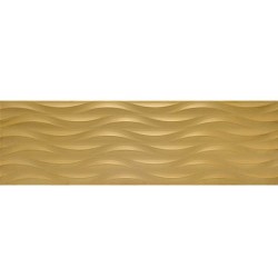 Златисти стенни плочки за баня модул вълнички – Glimpse Gold Wave  