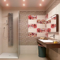 Дизайнерски плочки за артистична баня Mosaico crema на Aparici (Испания)