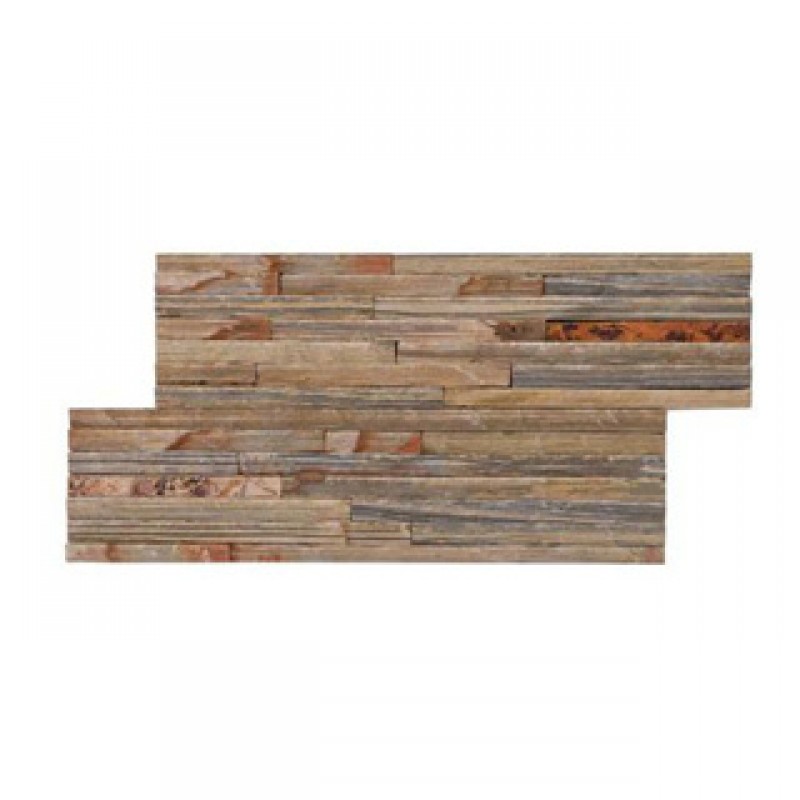 Плочки облицовъчни от естествен камък с размери 18 x 35 см. Zeta Catarata Multicolor