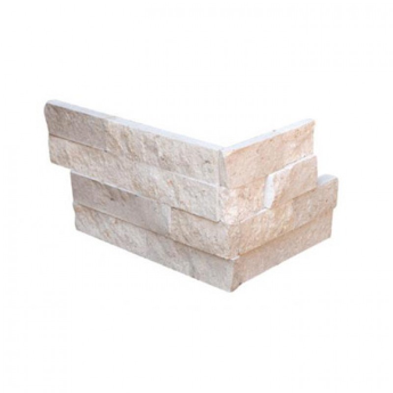 Плочки облицовъчни от естествен камък с размери 18 x 50 см.  Laja Corner Travertine